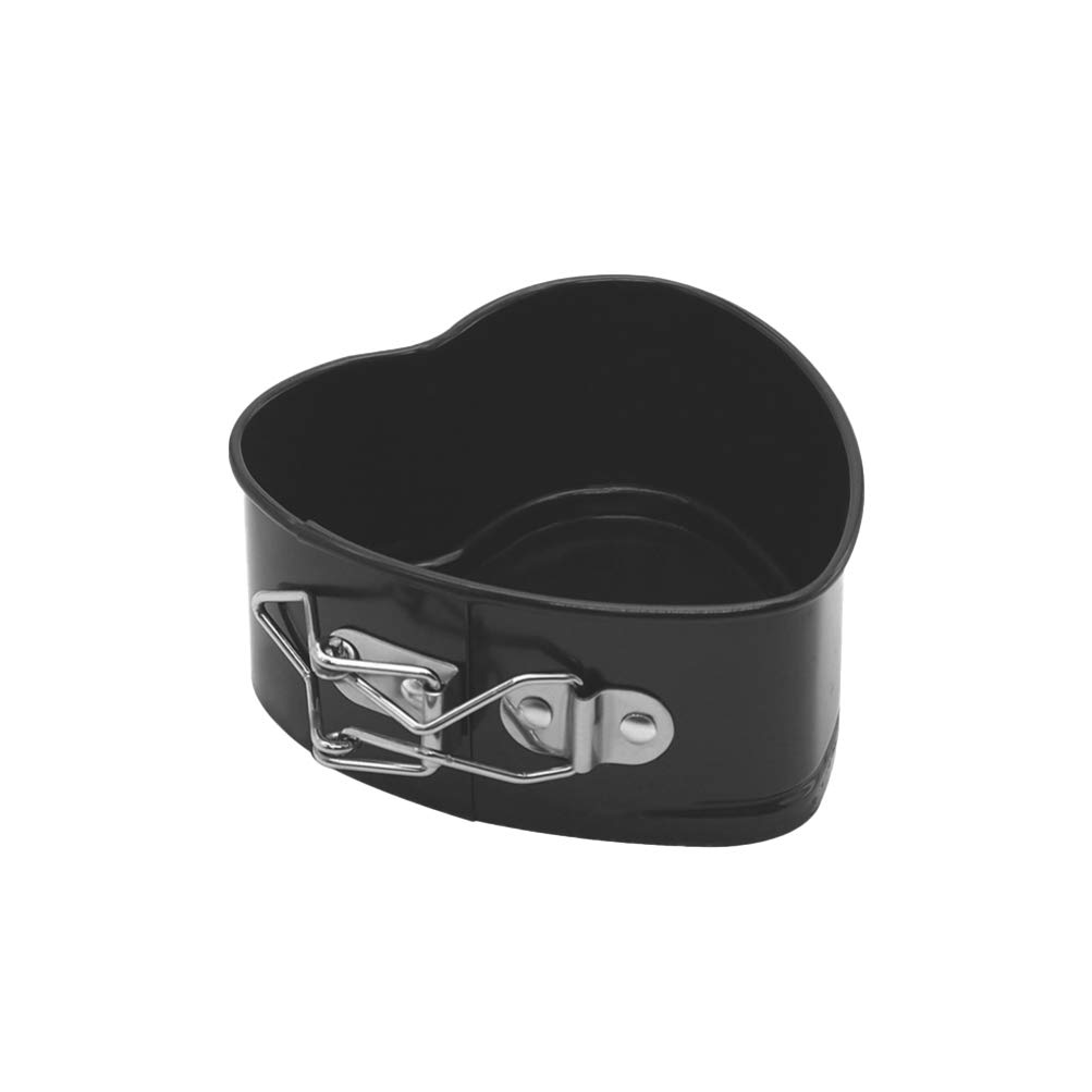 Happyyami Springform Cake Pan Heart Cheesecake Baking Pan Bread Mold Latch Baking Tray Bakeware for DIY Chef Kitchen 4 Inches