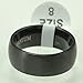 8mm Brushed Matte Solid Titanium Ring Wedding Band (Black, 10)