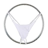 Maiclaice Men's Ice Silk Solid Thong G String Tiny Low Rise Slim Fit Bikini Microfiber Briefs Seamle