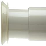 Carnation Home Fashions Adjustable 41-to-76-Inch Steel Shower Curtain Tension Rod, Bone