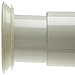 Carnation Home Fashions Adjustable 41-to-76-Inch Steel Shower Curtain Tension Rod, Bone