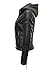 Gipsy Damen Lederjacke mit Kapuze im Biker Look Schwarz (XL, Black)