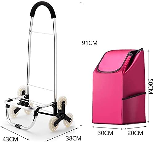 WEDF Klappbarer Einkaufswagen, Treppensteiger, Einkaufstrolley, Klappbarer Treppensteiger, Einkaufswagen, Leichter… – Bild 5