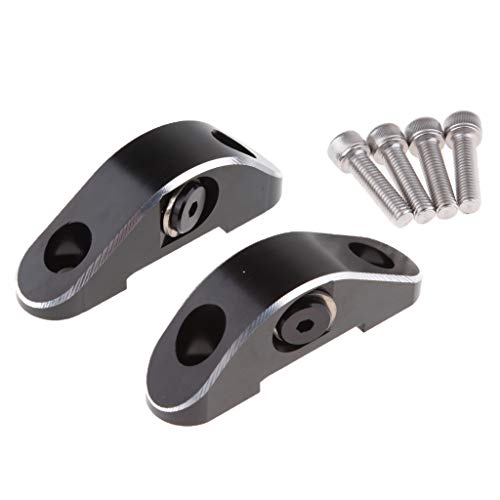 gazechimp Adaptador de Montaje en Espejo Extensiones de Retrovisor Manillar de Motocicleta Barra de Grasa - Negro