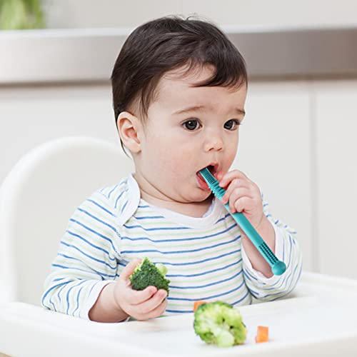 Chuya 6 Pack Hollow Teether, Silicone Tubes Baby Teether Toys, Chew Straws Toy For 3-12 Months Babies Molars, Teething Gel With A Cleaning Brush,Bpa Free/Freezable,Dishwasher Safe,Easy To Clean #TOP5