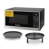 West Bend 3-in-1 Microwave Air Fryer Convection Oven 1000-Watts with 10 Power Levels and 12 Presets, Speed Defrost...