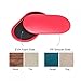 uxcell Exercise Core Sliders, Oval Glider Discs with Feet Covers, Dual Sided Usage in Home Gym for Full Body Workout, Red, 2Set