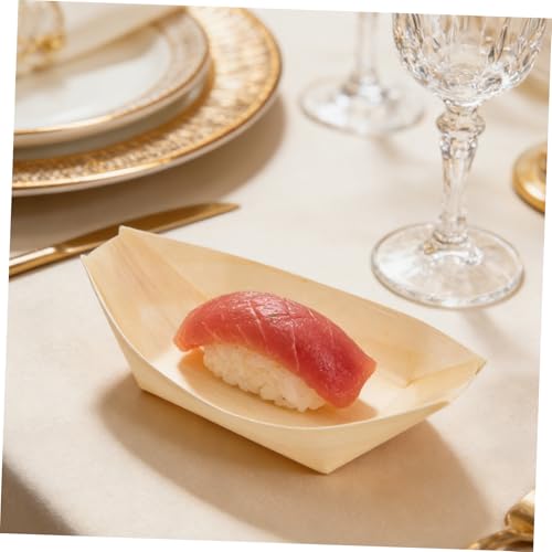 Platos para sushi de madera sintética 6 pulg x100 miniatura 6