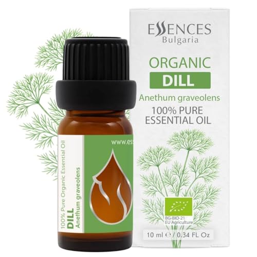 Essences Bulgaria Olio Essenziale Di Aneto Biologico 10 ml | Anethum Graveolens | 100% Puro E Naturale | Non Diluito | Grado Terapeutico | Azienda Agricola A Conduzione Familiare | Distillato A Vapore