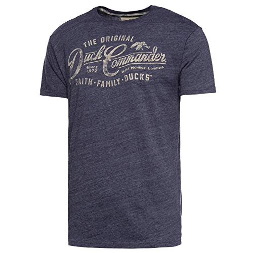 Duck and Buck Commander Bull Pocket Tri-blend Tee, Navy, Large