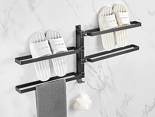 Rack de serviette multi-couche rotation porte-serviette en alu - 3