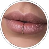 Gold Fake Lip Ring - 20 Gauge 14k Gold Filled Lip Piercing Hoop - Lip Ring for Women - Faux Lip Hoop - Gold Lip Piercing Ring