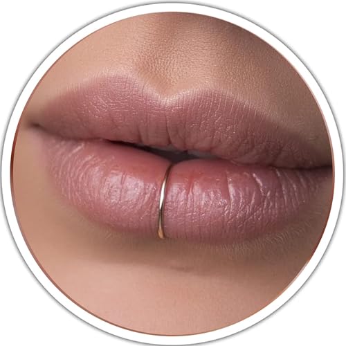 Jolliz Gold Fake Lip Ring - 20 Gauge 14k Gold