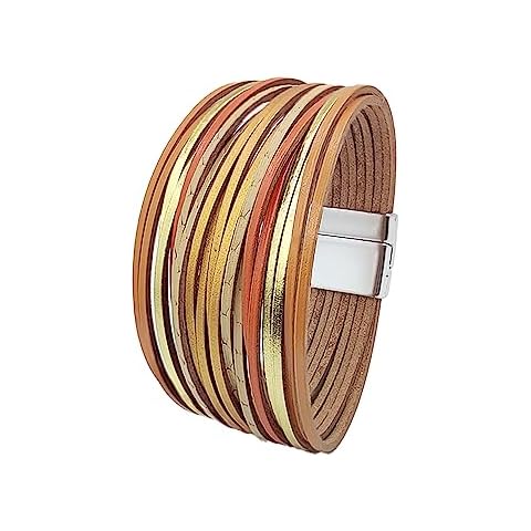 Long tiantian Bracelets for Women Stackable Bangle Cuff Leather Wrap Bracelets for Women Pulseras para Mujer Western Jewelry for Women Cover