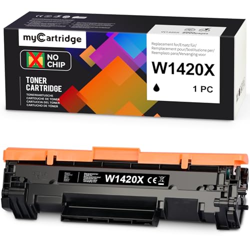 myCartridge 142X W1420X Compatible para HP 142A 142X Tóner de Repuesto para HP Laserjet M140WE M110W M140W M110WE M139WE M139W para W1420X W1420A Toner (Sin Chip,1 Negro)