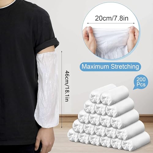 Manches jetables pour les bras avec poignet élastique - Lot de 200