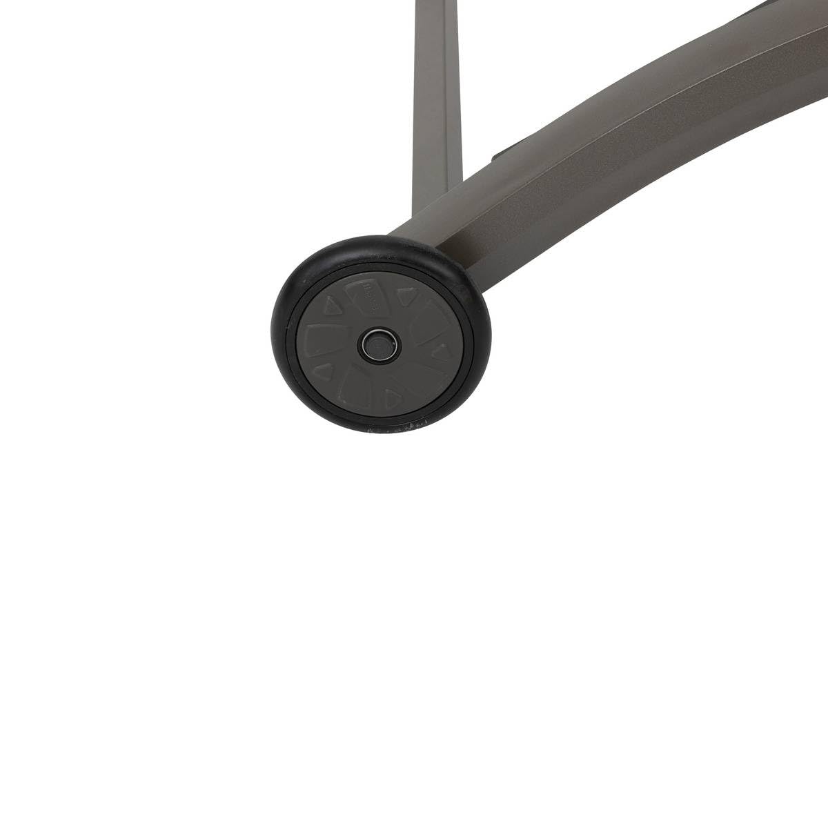 HESPERIDE - Transat Inclinable Jimani Anthracite et Graphite 2 Roues Anti-Rouille 4 Positions Mobilier Détente pour Jardin, Terrasse, Balcon, Patio