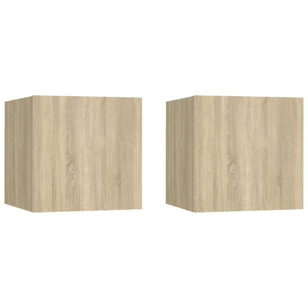 Sonoma - Comodini 2 pezzi, in legno di quercia 30,5 x 30 x 30 cm, per camera da letto, ufficio, studio