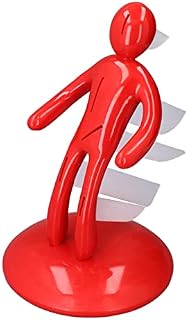 Kitchen Knife Holder, Knife Block Funny Red Stabbed Man Stable Plastic Novelty with Transparent Knife Cover for Meat Cleaver