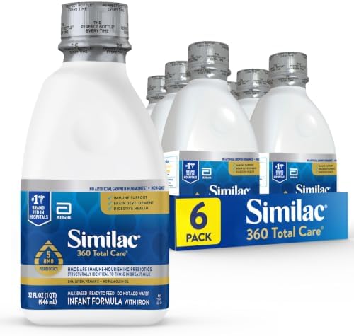 Similac 360 Total Care Ready-to-Feed Baby Formula, 5 HMO Prebiotics