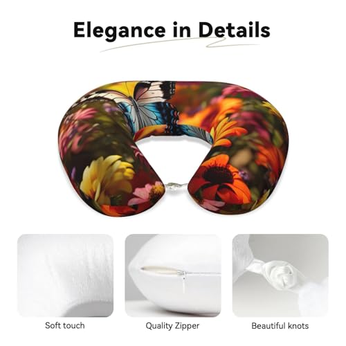 Almohada de viaje con espuma viscoelástica y funda suave miniatura 4
