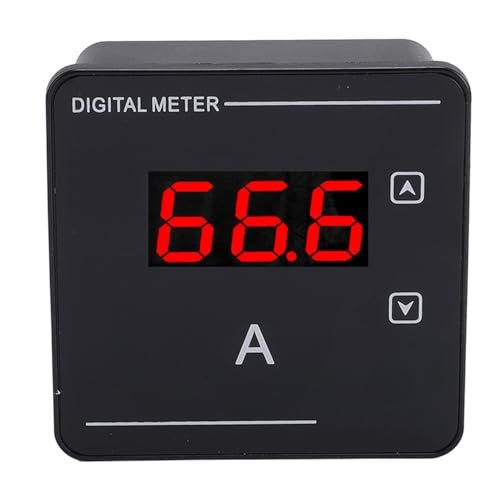 Panel de Amperímetro Digital, Medidor de Corriente de CA, Rango de Medición 1-120A, Pantalla LED de Visualización Retroiluminada, No Se Necesita Energía Externa, Medición de Alta