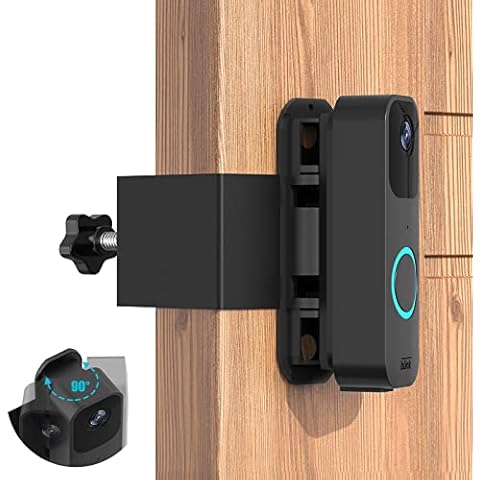 QENSPE Anti Theft Doorbell Mount for Blink, No Drill, Adjustable 45 to 135 Degree Doorbell Camera Angle Mount for Blink, Video Doorbell Bracket Mount for Apartment, No Rust, Not Block Sensor (Black) Cover