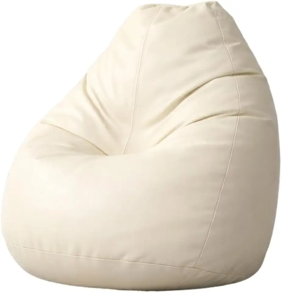 Puff Grande Enchimento Incluso Fofão Confortável para Sala Quarto(Bege Off White)