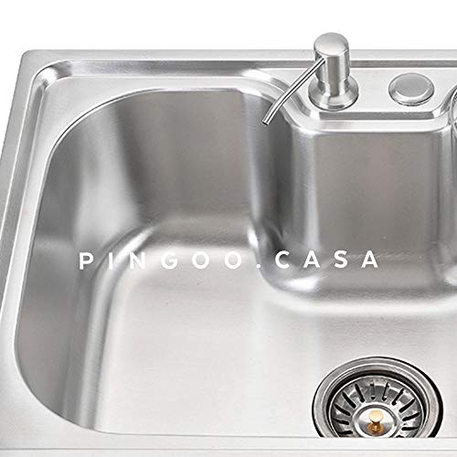 Cuba para Cozinha pia com Acessórios Inox Carajás Tábua De Corte e lixeira PIngoo.casa