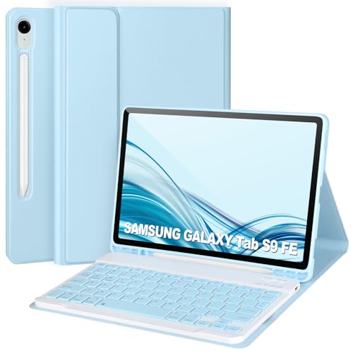 Teclado Bluetooth inalámbrico desmontable y funda con teclado para Samsung Galaxy Tab S9 FE