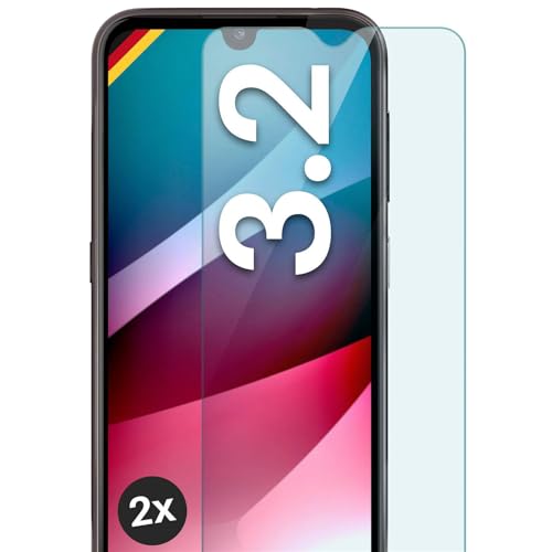 moex Cristal Templado Transparente Compatible con Nokia 3.2, película Protectora de Pantalla inastillable, blindada, 2 Piezas