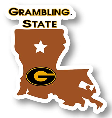Grambling University Tigers 4 Inch State Shape Vinyl Decal Sticker Officially Licensed Collegiate Product