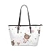 NA Sacs à main et sacs à main bandoulière mignon en peluche dessin animé ours en peluche marionnette en cuir fourre-tout sac à main sacs à main causale zippé épaule organisateur pour dame fille