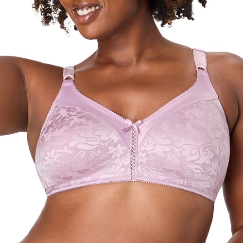 Image of Bali Women's Wireless Lace Bra, Double Support Lace Bras for Women, Stay-in-Place Straps, Full Coverage, Comfortable