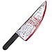 Skeleteen Large Bloody Knife – 19” Long, Realistic Looking Prank Toy, Fake Plastic Blade with Blood Stains - Costume Prop or Gag Blade for Halloween Haunted House, April Fools