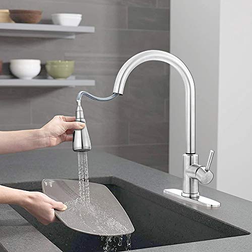 Touch Kitchen Faucet with Pull Down Sprayer, MSTJRY Kitchen Sink Faucets with Pullout Sprayer, Stainless Steel Faucets for Kitchen Sinks
