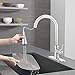 Smart Touch Faucet for Kitchen Sink : MSTJRY Touch Kitchen Faucets with Pull Down Sprayer Touch Kitchen Faucet-Stainless Steel Touch Faucet(Brushed Stainless Steel)
