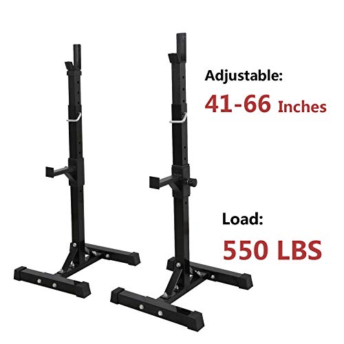 Zeny Adjustable Squat Rack Stand, Barbell Rack For Bench Press, Weight Lifting Rack For Home Gym Strength Training, Max Load 550Lb #TOP1