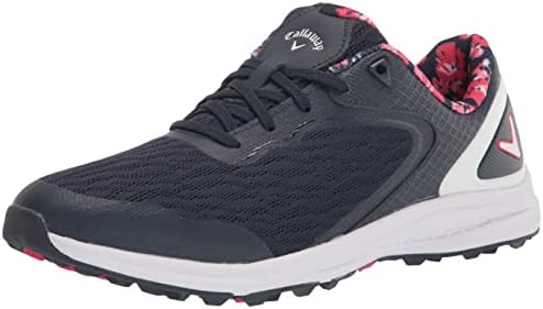 Callaway Women's Coronado v2 SL Golf Shoe, Blue/White/Red, 8.5
