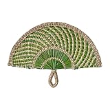 Hand Weaving Straw Fan Grass Hand Cooling Refreshing Color Lover Wall Decoration Fashionable Gift