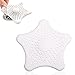 JeoPoom Filtre Évier en Silicone, Filtre à Cheveux Douche, Filtre à Bonde de Douche et Bain Starfish, pour Drain de Douche, pour Coincer Cheveux et Saletés, Bouchon Dévier avec Ventouses(Blanc)