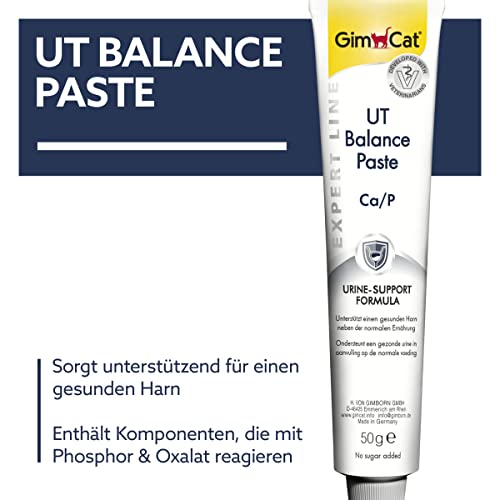 GimCat EXPERT LINE UT Balance Paste - Funktionaler Katzensnack unterstützt einen gesunden Harn - 1 Tube (1 x 50 g)
