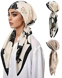 AWAYTR Pretied Head Scarf for Women - 2 Pack Soft Chemo Headwear Turbans