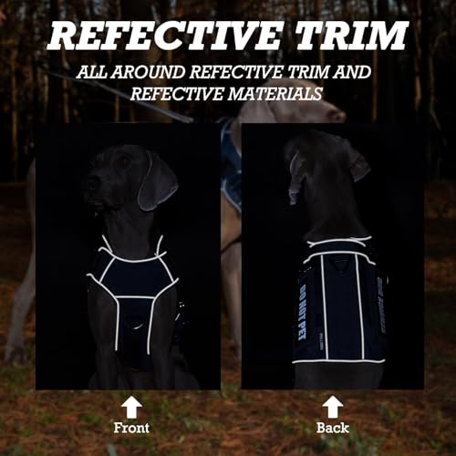 Image of Tactical Dog Harness for Large Dogs, Heavy Duty Dog Harness with Handle, Adjustable Reflective Military German Shepherd Dog Vest Harness with Do Not Pet Patches for Hiking Training Grey
