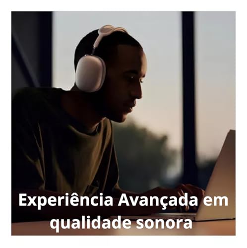 Fones de Ouvido Sem Fio, Headphone Bluetooth on-ear com Microfone, ANC Cancelamento do Ruído, Até 50