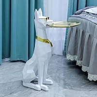 Amazon.co.jp: DEMERY 置物 ドーベルマン 収納オブジェ 犬型トレイ収納