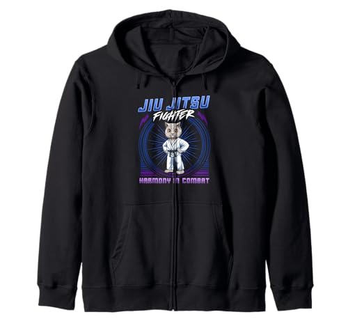 Jiu Jitsu Harmony In Combat - Grappling BJJ Cute Cat Sudadera con Capucha