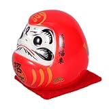 TOYANDONA Figurilla de Japonesa Roja Mini Adorno de Fortuna y Suerte para Hogar y Oficina Decoración Tradicional Budista Regalo Festivo Duradero