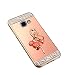 Produktbild kompatibel mit Galaxy A5 2017 Hülle Spiegel,[Ring Ständer Halter] Glitzer Spiegel TPU Silikon Hülle,Glänzend Überzug Mirror Effect Silikon Schutzhülle Handyhülle für Galaxy A5 2017,Rose Gold