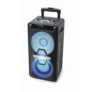 Enceinte - Muse M-1920DJ - avec Batterie, 300 W, CD, Bluetooth et Effets Lumineux (USB, AUX, Télécommande) Noir